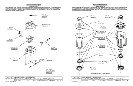 Diagram Diagram and Parts List for HBB909  Hamilton Beach Blender